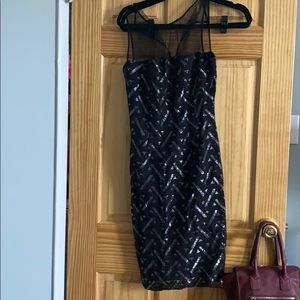 Black glitter dress